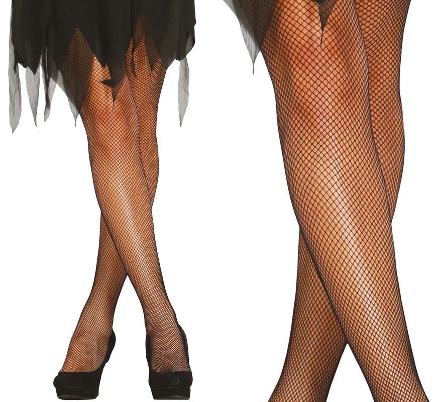 Translation missing: de.Pantys negras de malla pequeña para mujer