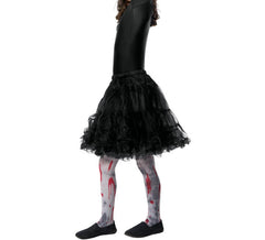 Blickdichte graue Zombie-Strumpfhose für Mädchen
