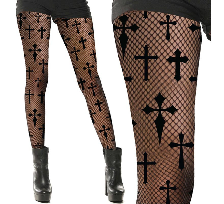 Pantys Rejilla de Cruces para mujer