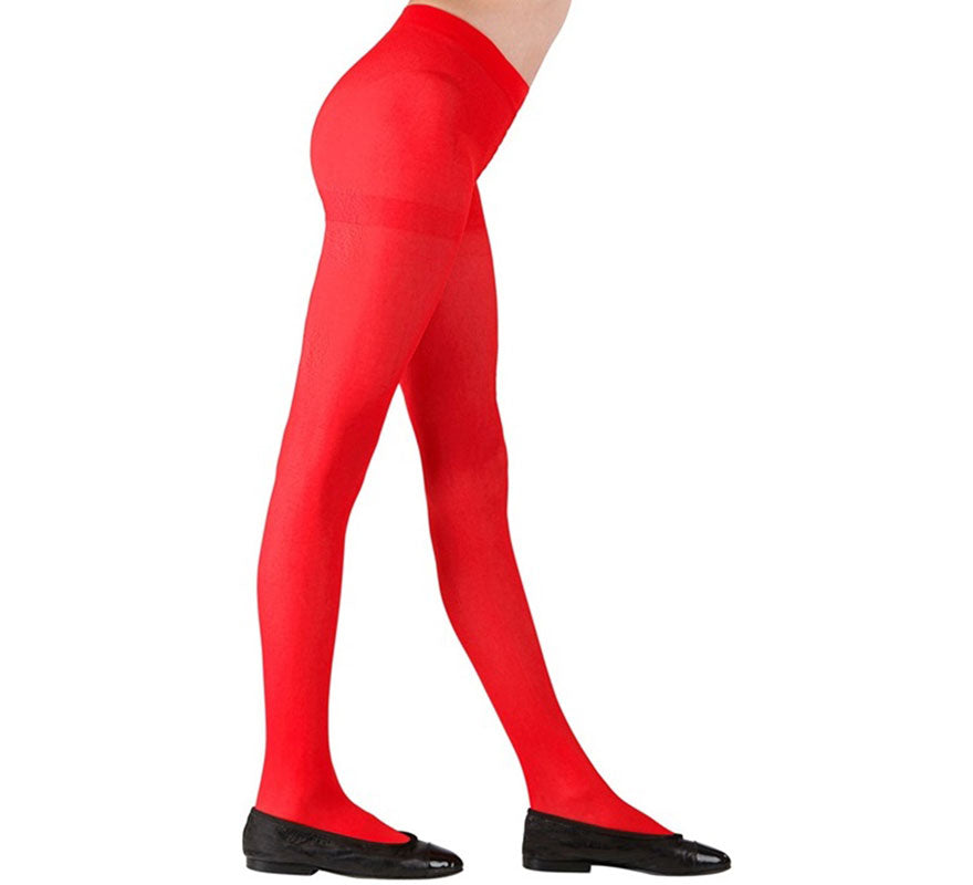 Pantys rojos de 40 DEN para niña
