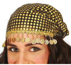 Goldener Pythoness-Schal mit Münzen für Erwachsene