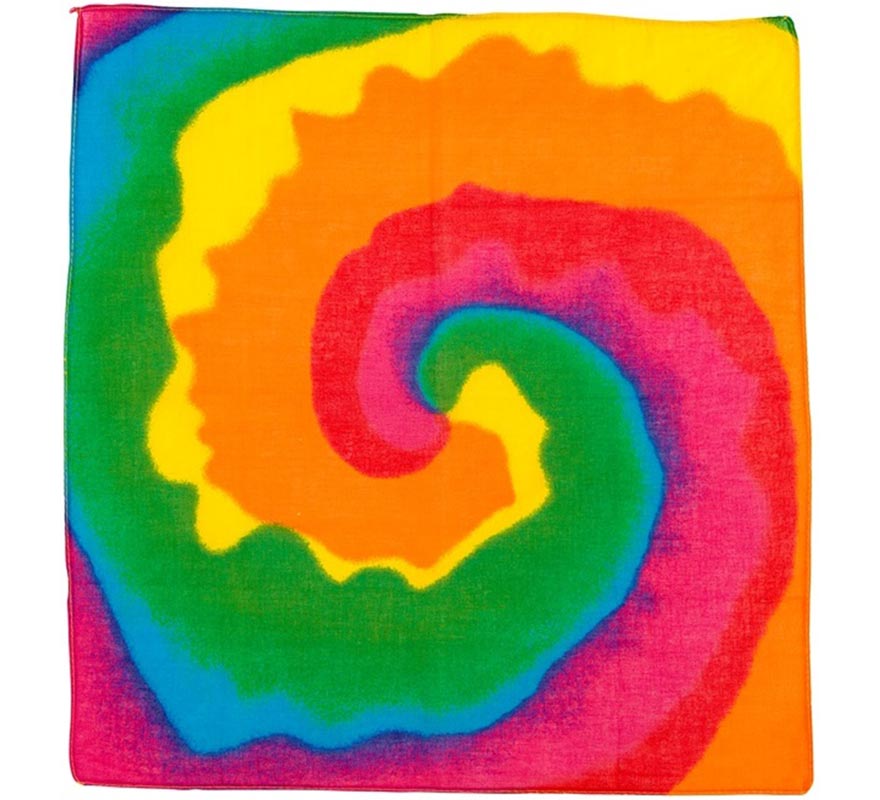 Translation missing: de.Pañuelo Hippie Tie-Dye multicolor de 55x55 cm