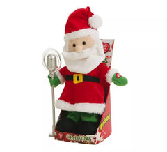 Weihnachtsmann mit Mikrofon 30 cm