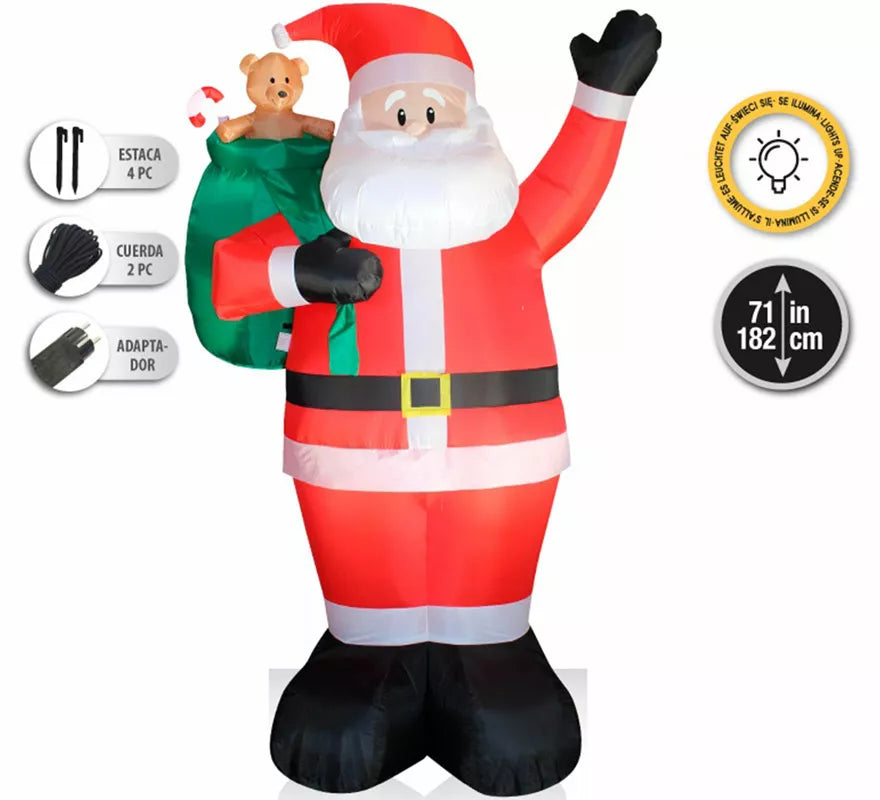 Translation missing: de.Papá Noel Hinchable con LED de 182 cm