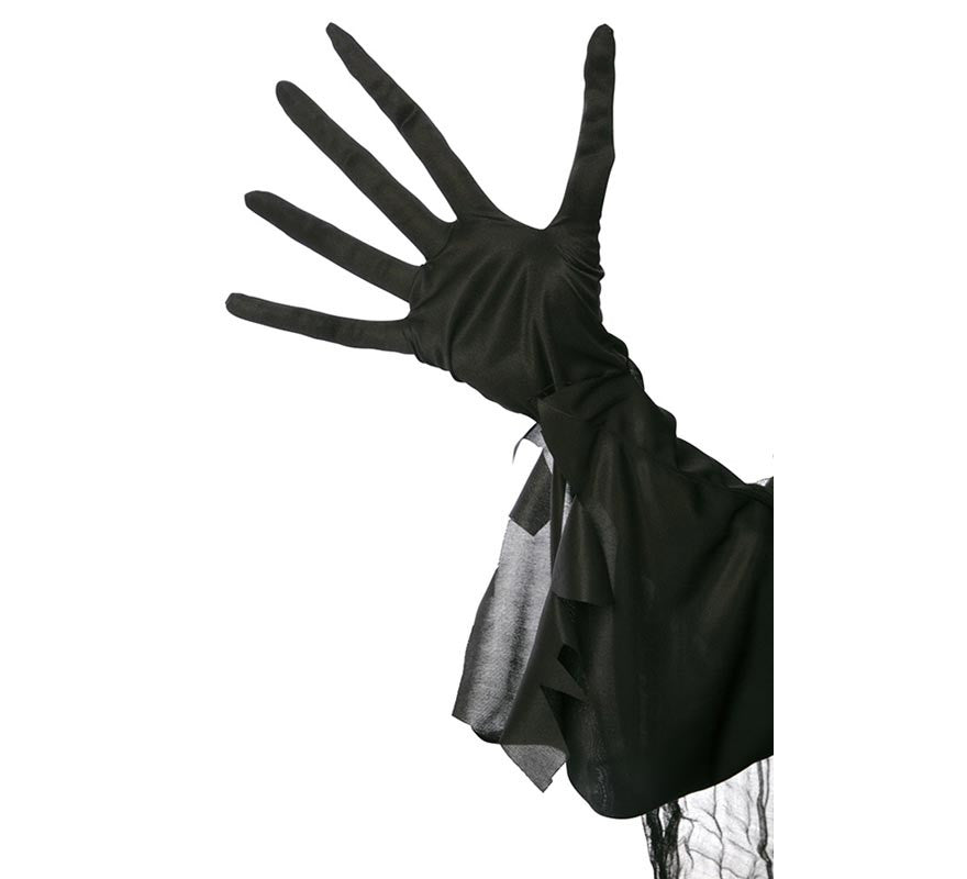 Par de Guantes Dedos Largos negros adulto de 35 cm