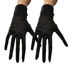 Paar schwarze Langfingerhandschuhe für Erwachsene, 35 cm