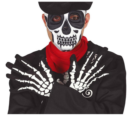 Par de guantes Esqueleto para Halloween