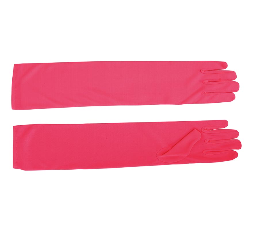 Par de Guantes fucsia neón de 42 cm