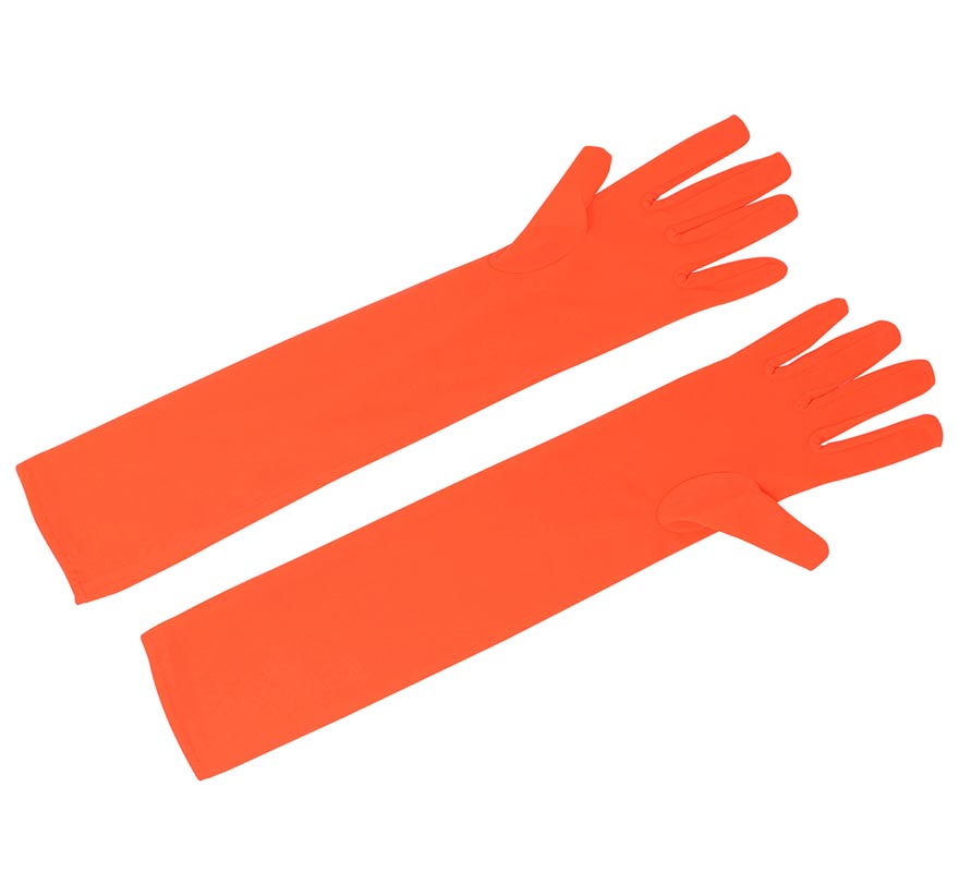 Translation missing: de.Par de Guantes naranja neón de 45 cm