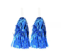 Paar Glänzende Cheerleader-Pompons mit Griff, bunt