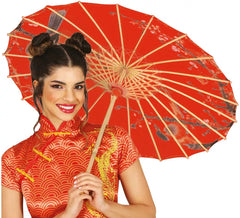 82 cm roter japanischer Regenschirm