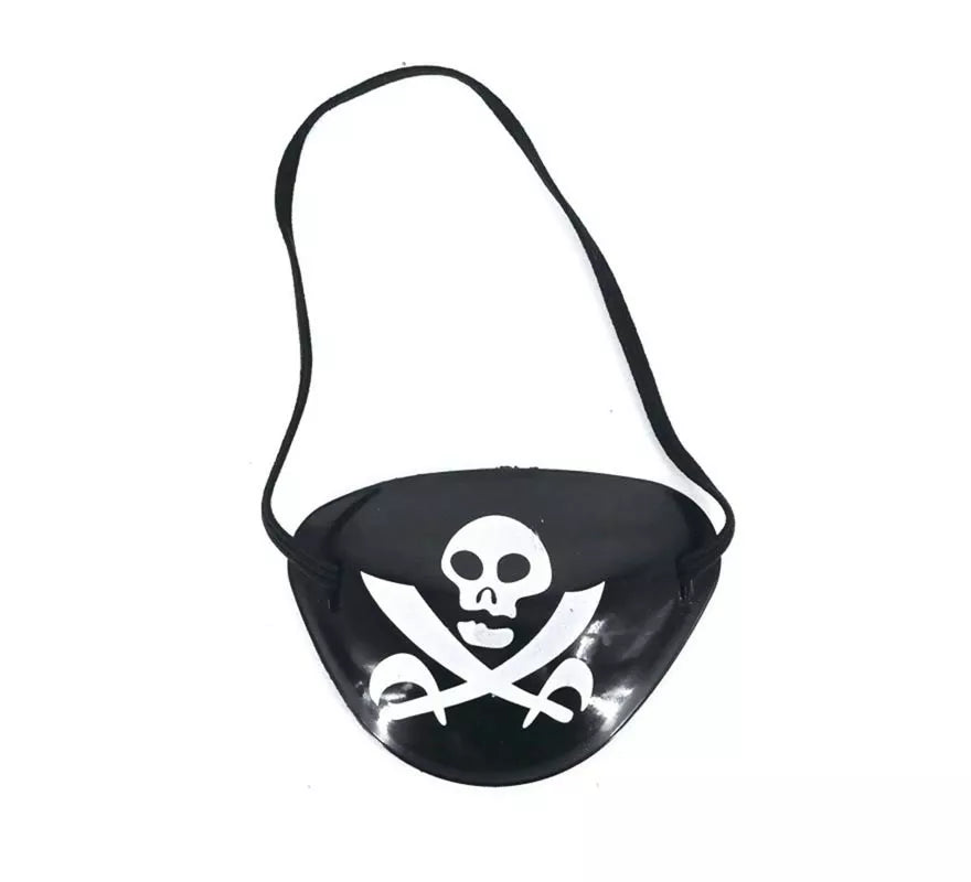 Translation missing: de.Parche Pirata negro con calavera tenebrosa