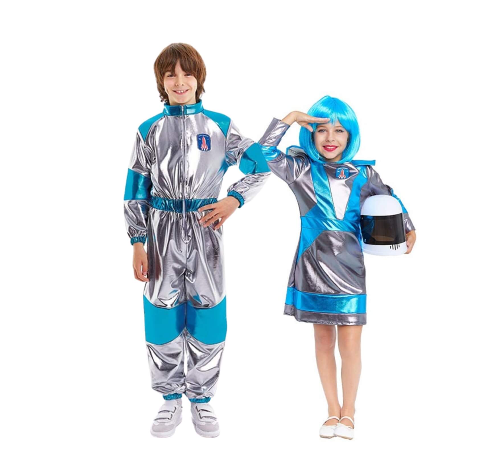 Silbernes Astronautenpaar für Kinder