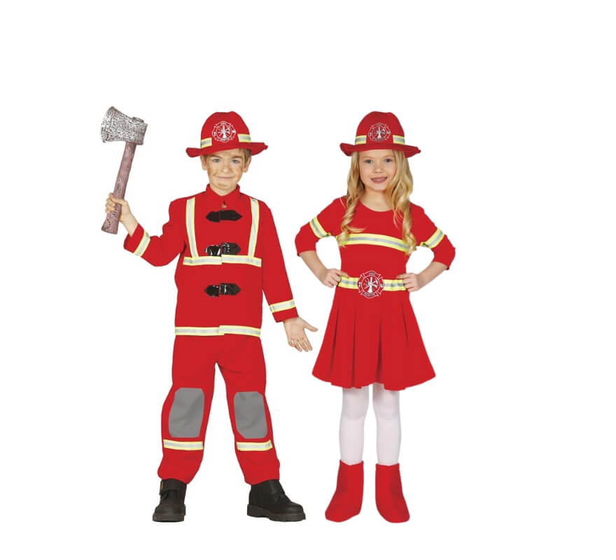 Feuerwehr-Kinderpaar