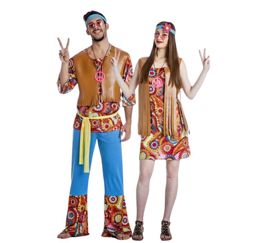 Translation missing: de.Pareja de Hippies con chaleco adultos
