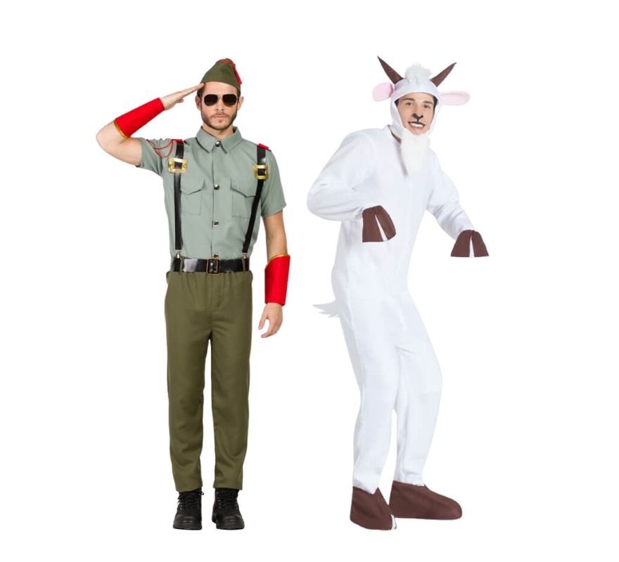 Paar aus Legionär und Ziege