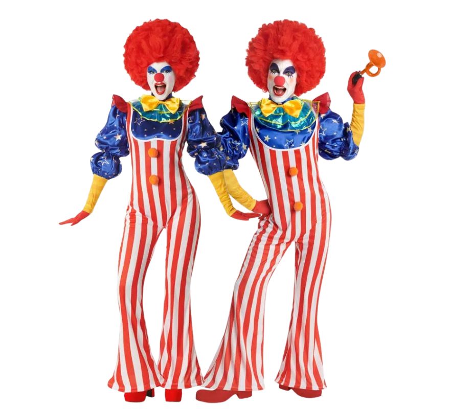 Clown-Paar mit Streifen