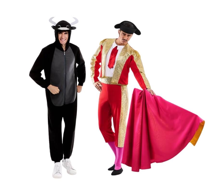 Stierkämpfer und Stier Paar