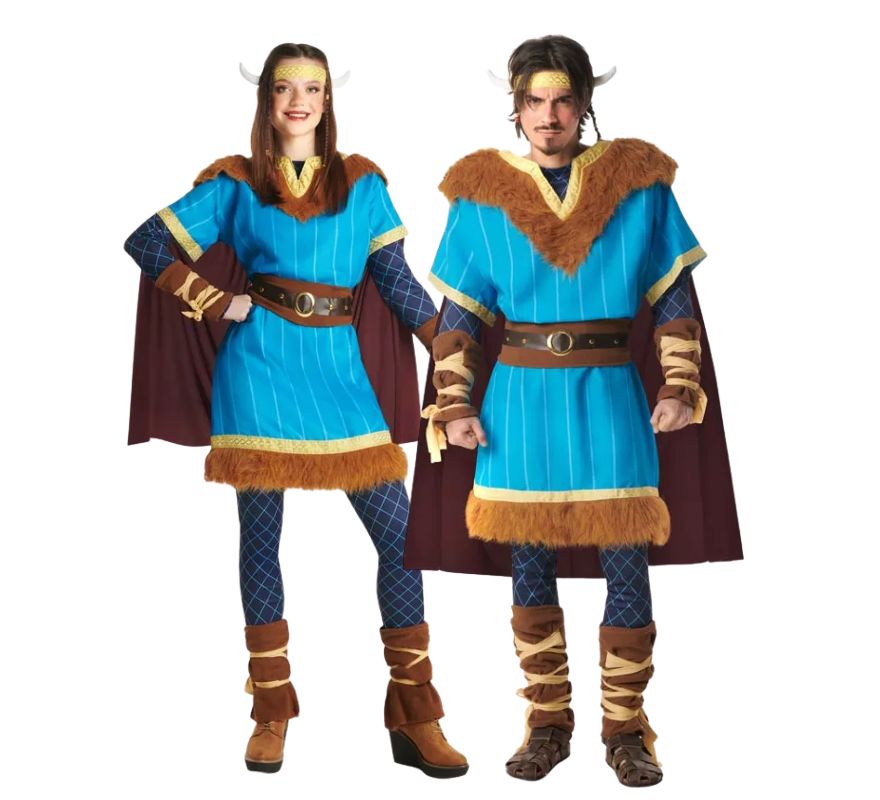Blaues Wikinger-Paar