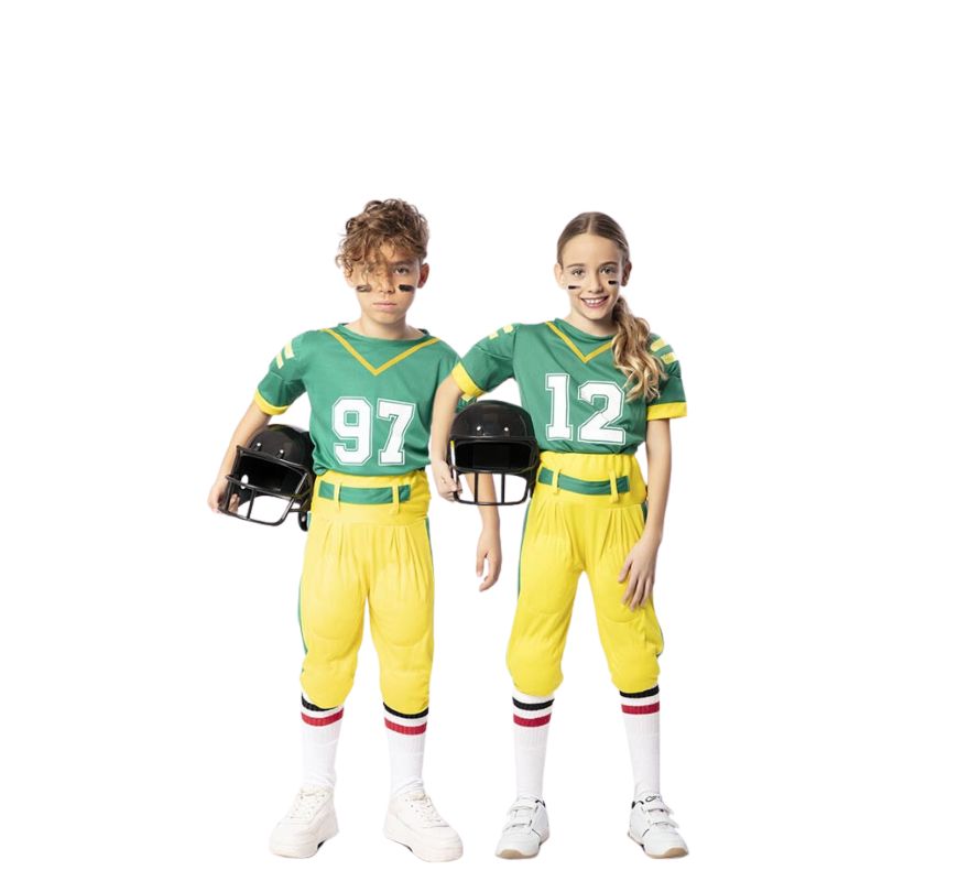 Kinder American Football Spielerpaar