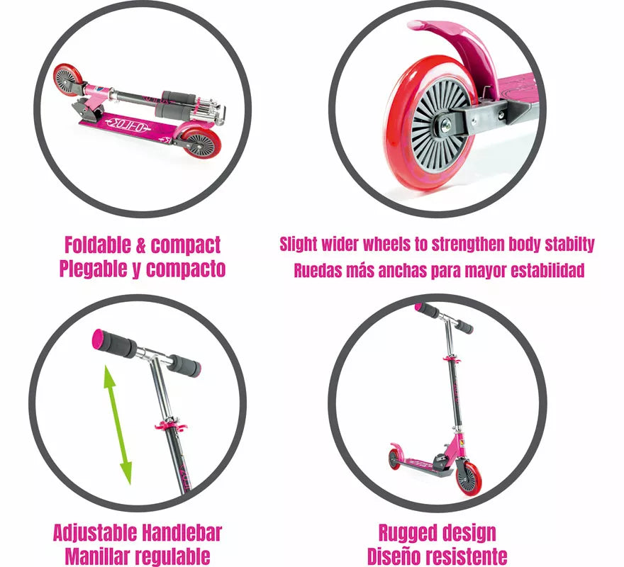 Translation missing: de.Patinete Plegable rosa