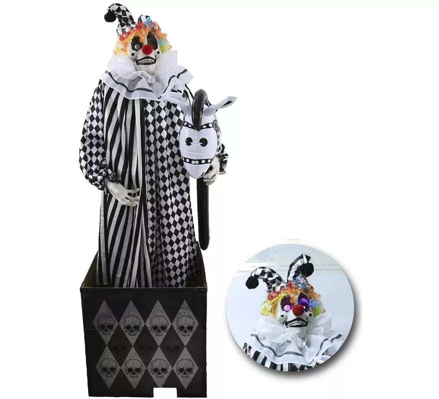 Payaso Crazy Animado con Luz, Sonido y Movimiento de 165 cm