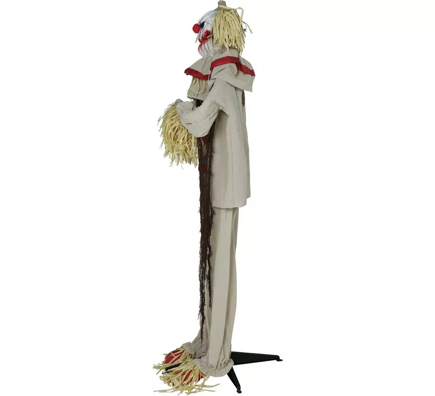 Payaso Espantapájaros con Luz de Sonido y Movimiento de 175 cm
