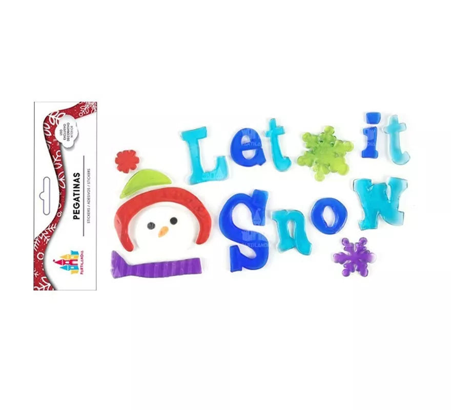 Translation missing: de.Pegatina con Gel Navidad let it snow de 15X25 cm