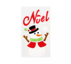 Weihnachts-Gelaufkleber Schneemann 15X25 cm