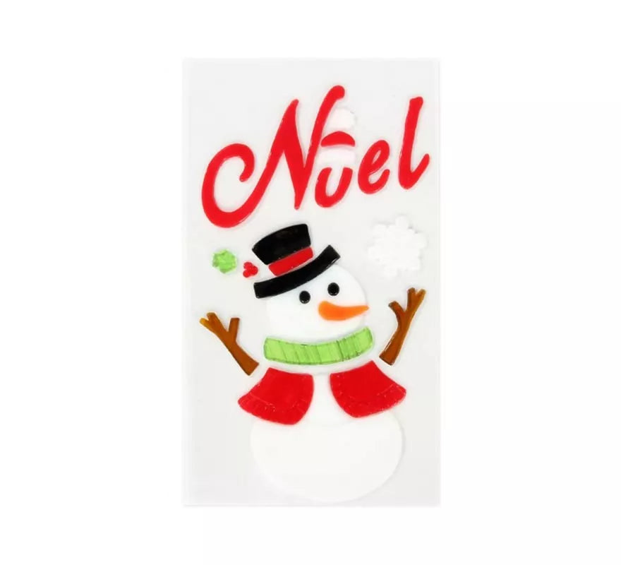 Translation missing: de.Pegatina con Gel Navidad Muñeco de nieve de 15X25 cm