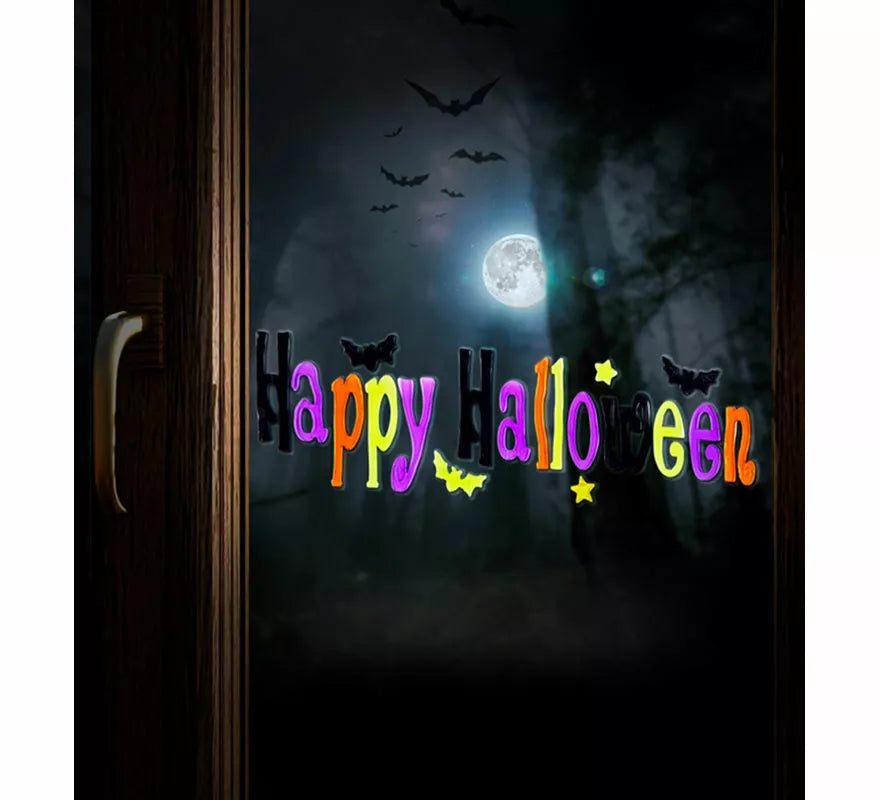 Translation missing: de.Pegatina de Gel para Ventana 'Happy Halloween' de 50x15 cm