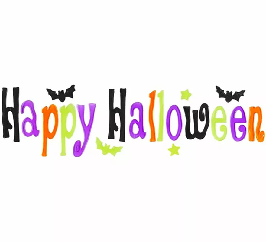 Translation missing: de.Pegatina de Gel para Ventana 'Happy Halloween' de 50x15 cm