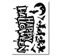 Pegatina de Happy Halloween de vinilo de 20x30 cm