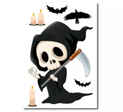 20 x 30 cm großer Vinyl-Aufkleber „Tender Death“.