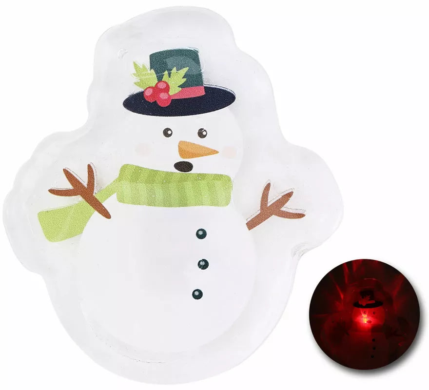 Pegatina Gel Led Muñeco de Nieve de 10x15 cm
