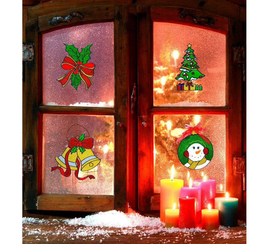 Translation missing: de.Pegatina Ventana Navidad Surtidas en 4 Modelos de 18 cm
