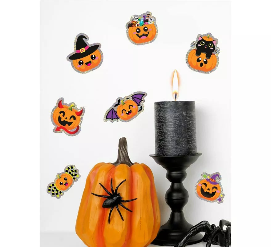 Translation missing: de.Pegatinas Calabaza Surtidas Halloween Holográficas