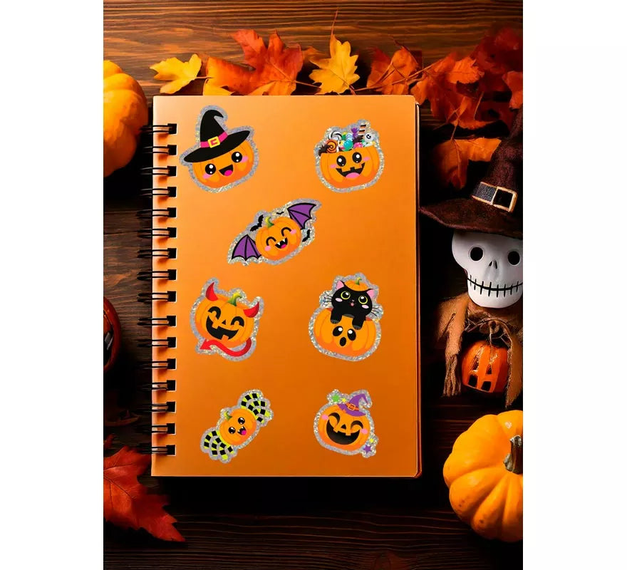 Translation missing: de.Pegatinas Calabaza Surtidas Halloween Holográficas