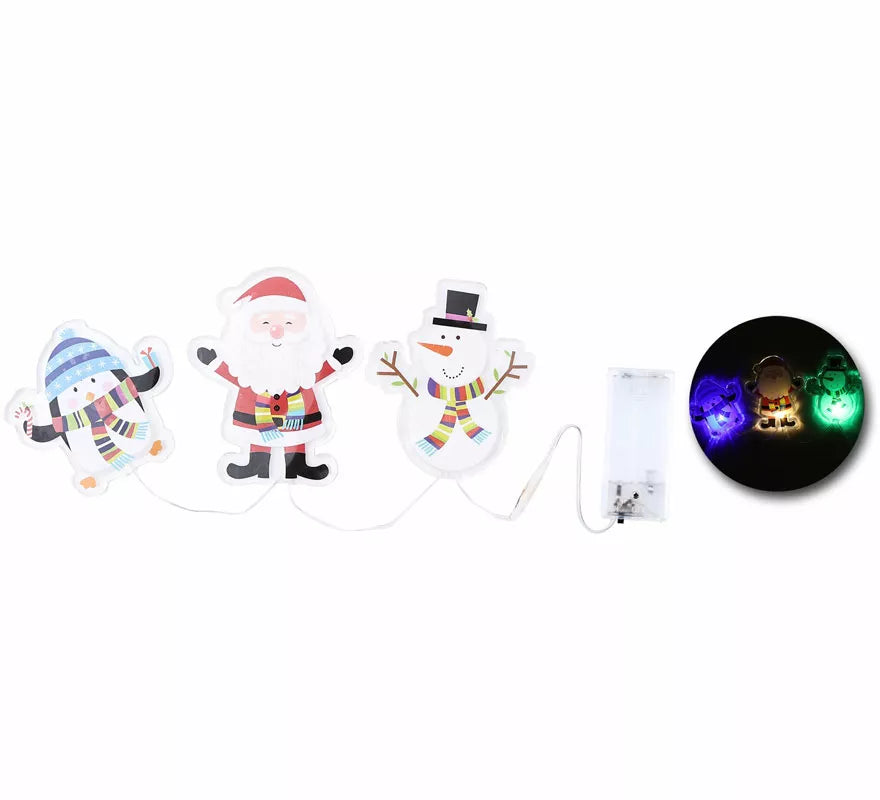 Translation missing: de.Pegatinas Gel Led 3 Figuritas Abrazos de Navidad de 15x30 cm