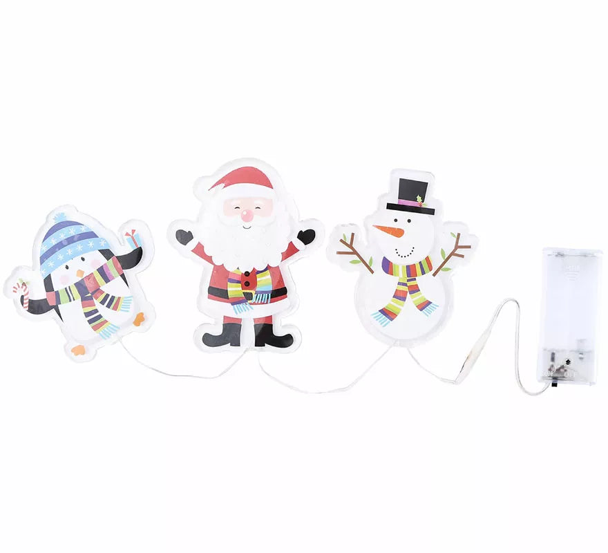 Translation missing: de.Pegatinas Gel Led 3 Figuritas Abrazos de Navidad de 15x30 cm