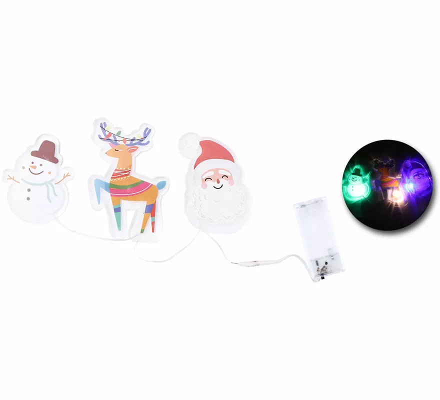 Translation missing: de.Pegatinas Gel Led 3 Figuritas Alegres de Navidad de 15x30 cm