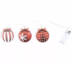 LED-Gel-Aufkleber, 3 Weihnachtskugelfiguren, 15 x 30 cm