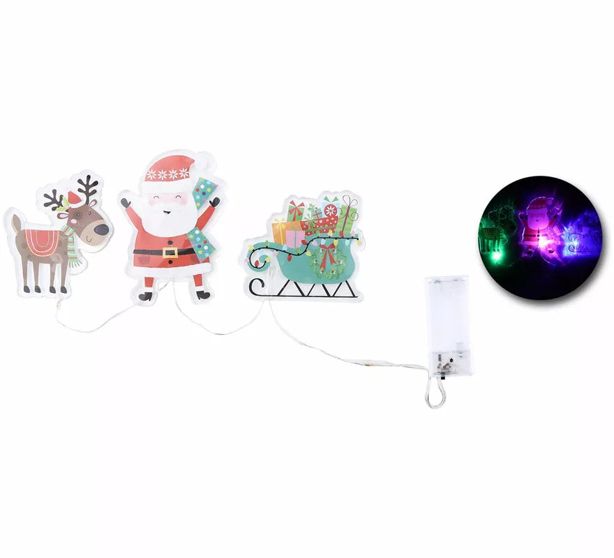Translation missing: de.Pegatinas Gel Led 3 Figuritas de Papá Noel y Reno de 15x30 cm