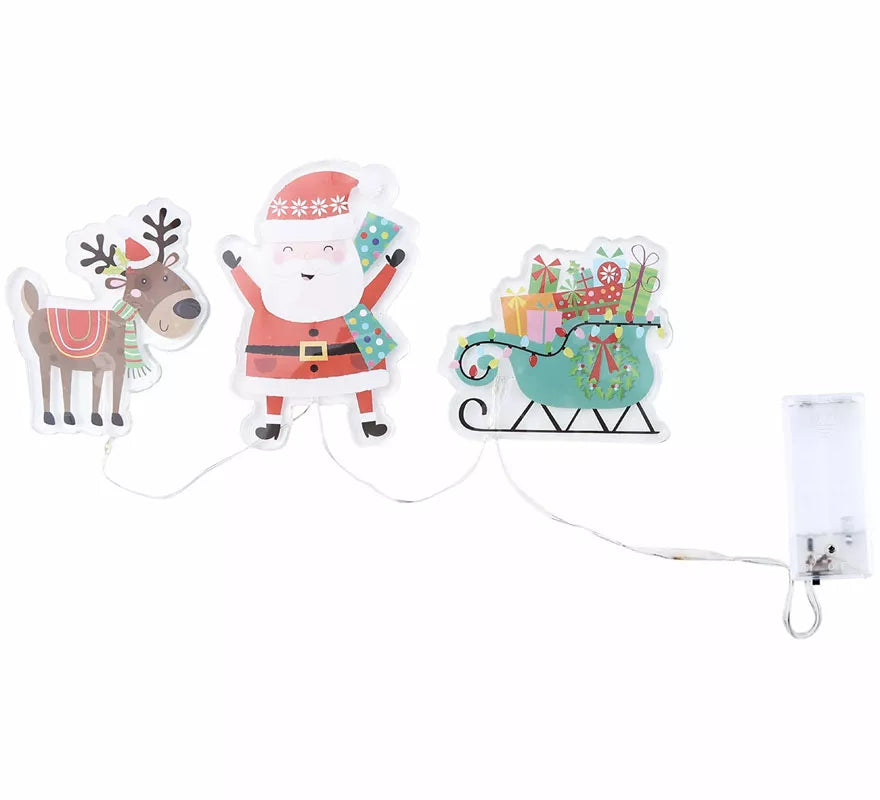 Translation missing: de.Pegatinas Gel Led 3 Figuritas de Papá Noel y Reno de 15x30 cm