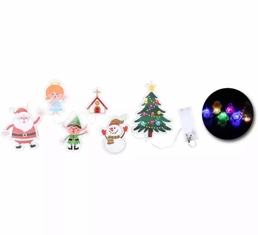 Translation missing: de.Pegatinas Gel Led 6 Figuritas Graciosas de Navidad de 15x35 cm