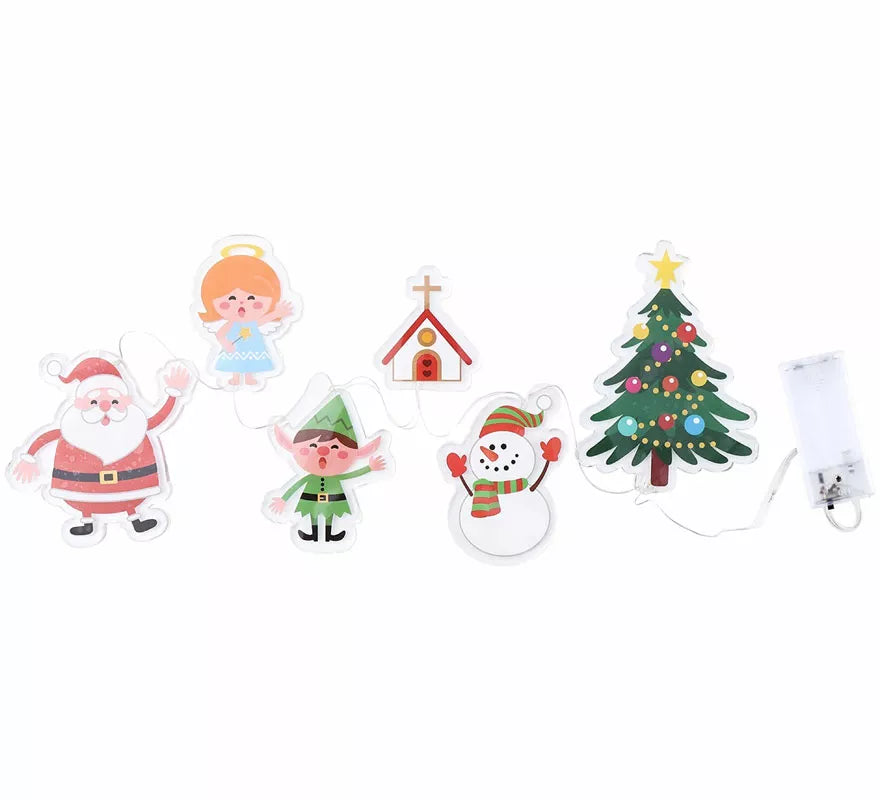 Translation missing: de.Pegatinas Gel Led 6 Figuritas Graciosas de Navidad de 15x35 cm