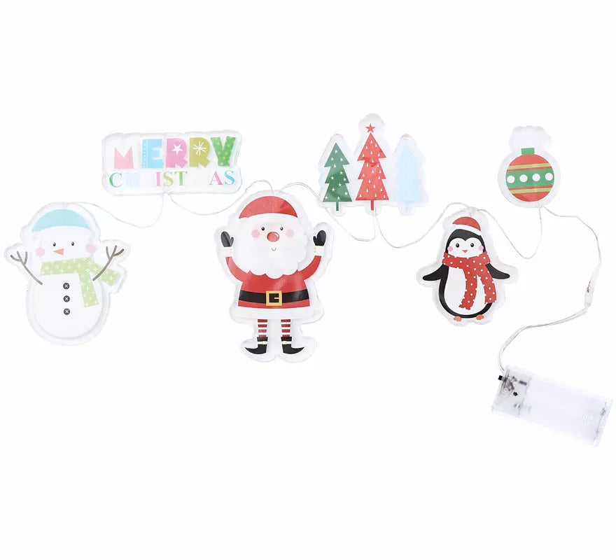 Translation missing: de.Pegatinas Gel Led 6 Figuritas Merry christmas de 15x30 cm