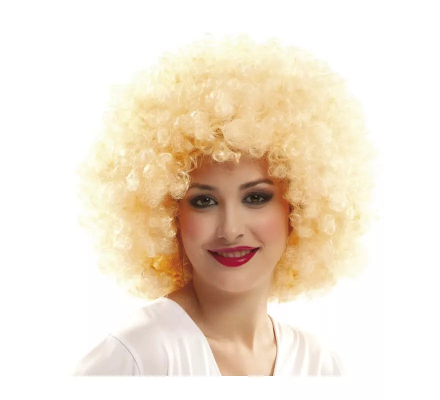 Translation missing: de.Peluca Afro Años 70 rubia