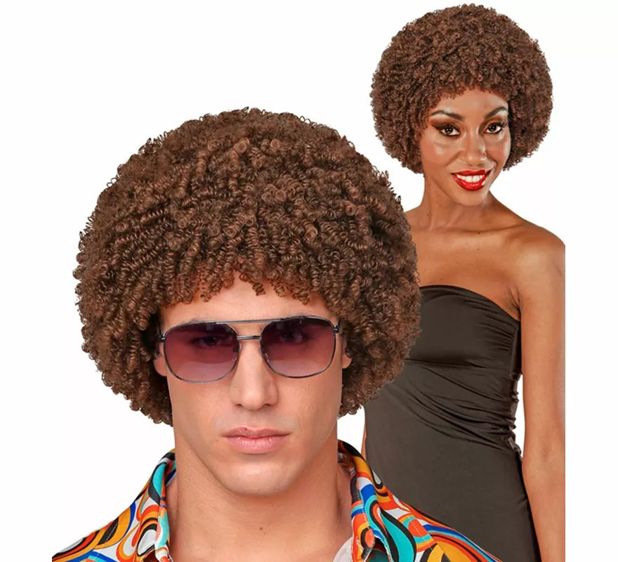 Translation missing: de.Peluca Afro Disco Años 70 marrón