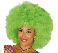 Extra große grüne Afro Perücke